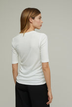 Afbeelding in Gallery-weergave laden, CLOSED RIB JERSEY BASIC TEE IVORY - S. LABELS
