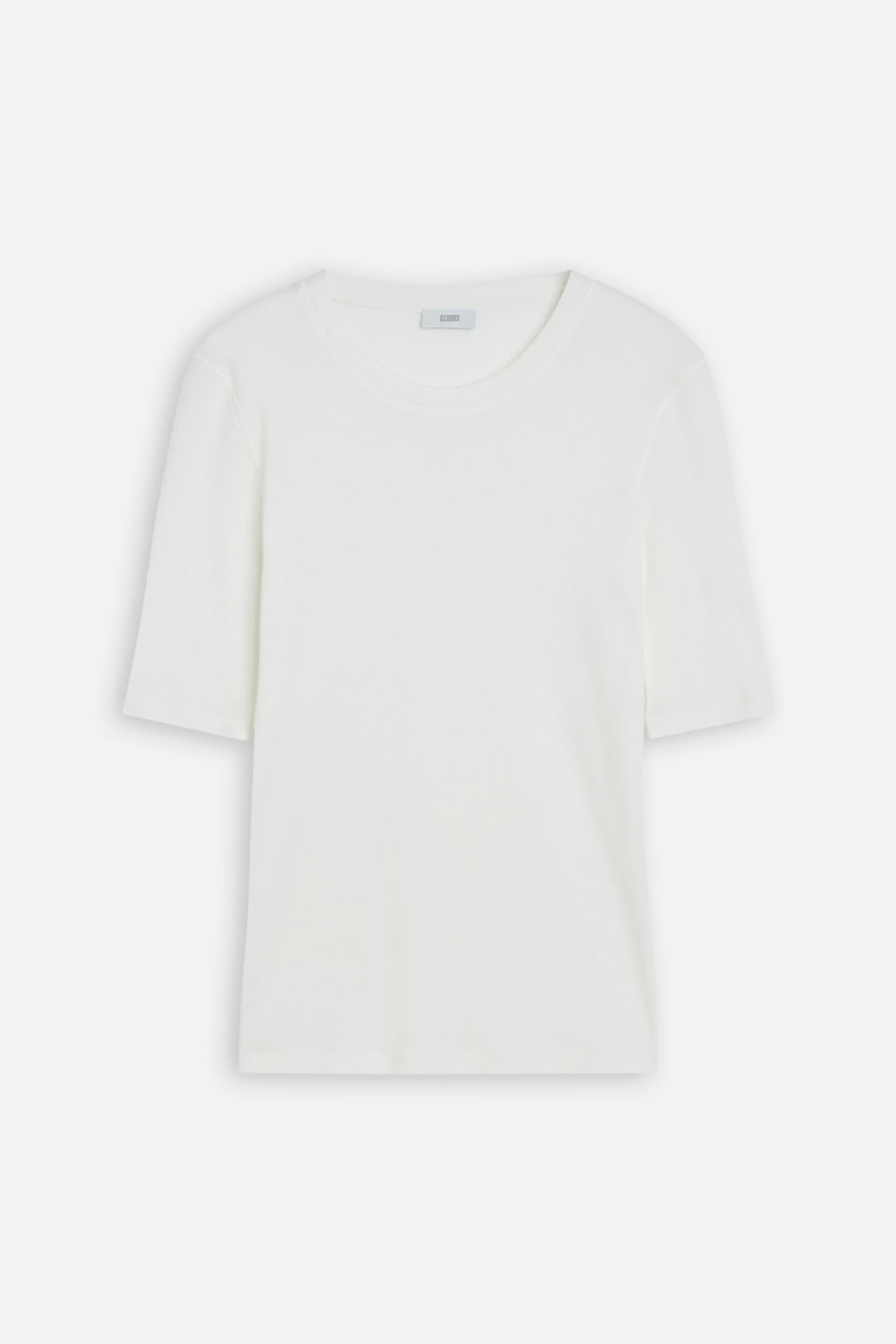 CLOSED RIB JERSEY BASIC TEE IVORY - S. LABELS