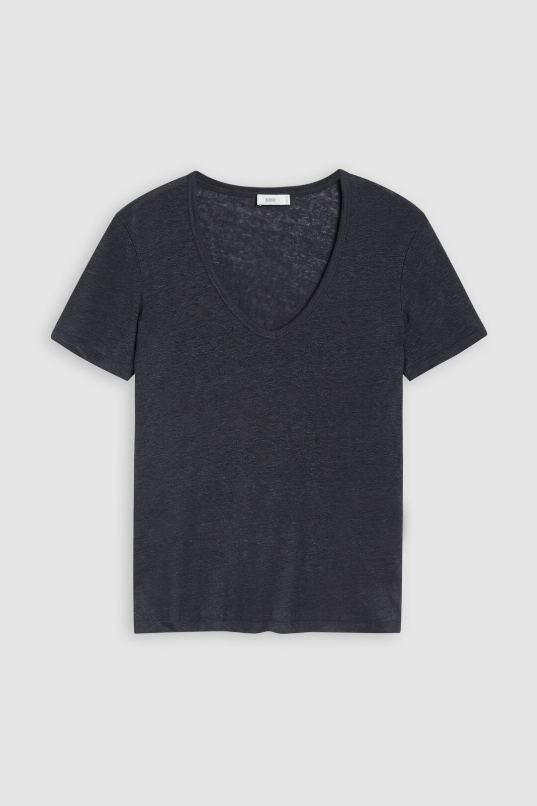 CLOSED LINNEN V-NECK TEE DARK NIGHT - S. LABELS