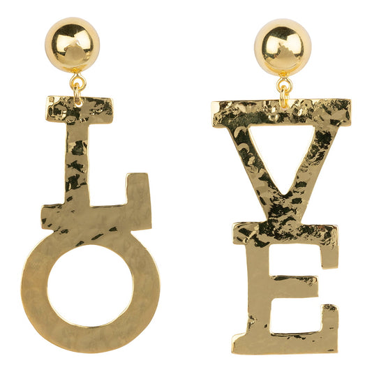 BETTY BOGAERS LOVE Stud Earring Gold Plated - S. LABELS