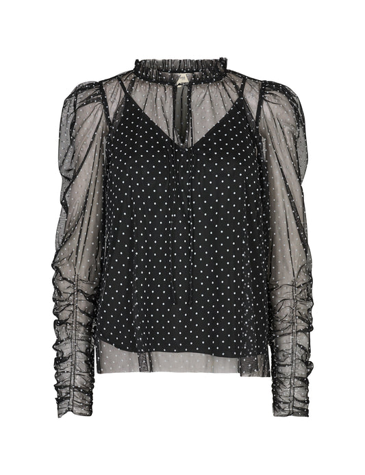 LEVETE ROOM WHISPER TOP ZWART - S. LABELS