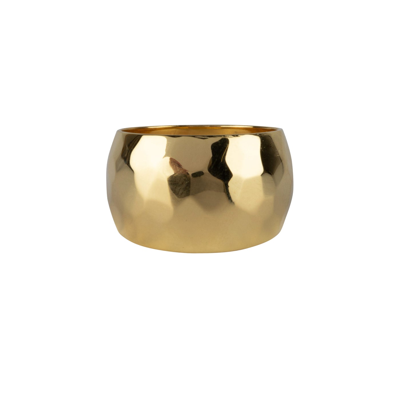 BETTY BOGAERS Hammered Round Ring Gold Plated Brass - S. LABELS